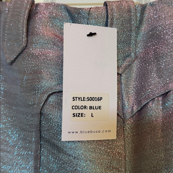 Shimmering Bluebusa Iridescent Pants SzL - Picture 5 of 10